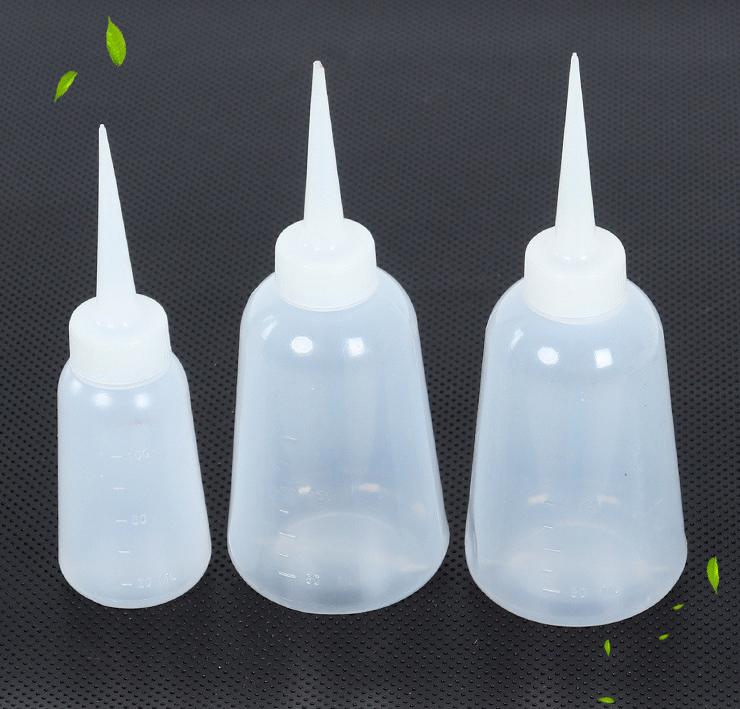 Industrial Glue Bottle Plastic 30 50 100 150 300 ml HDPE LDPE PE Empty Oil Drip Bottle Applicator Nail Glue Squeeze Dispenser