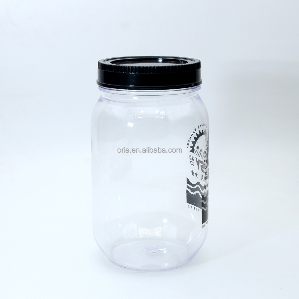16 OZ Wide Mouth Mason Jars Plastic with Metal Airtight Lids for Meal Prep Food Storage Canning  Drinking, Preserving, Favors
