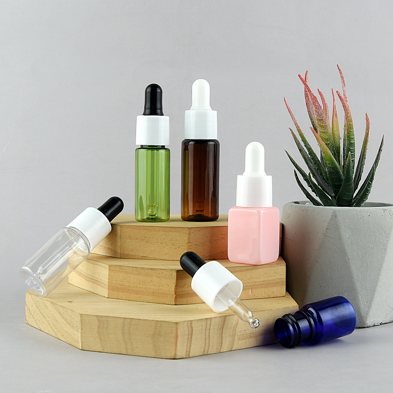 Empty Plastic Dropper Bottle White 5ml 10ml 15ml 20ml 30ml 50ml Travel Size Cosmetics Dropper Squeeze Dispenser Gold Silver Cap