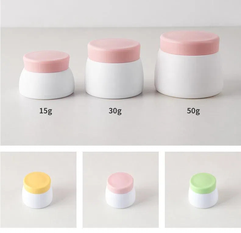 Color 15g 30g 50g Double Wall PP Plastic Jars with lids Baby Kids Face Moisturizer Body Cream Jars Container with Logo Printing