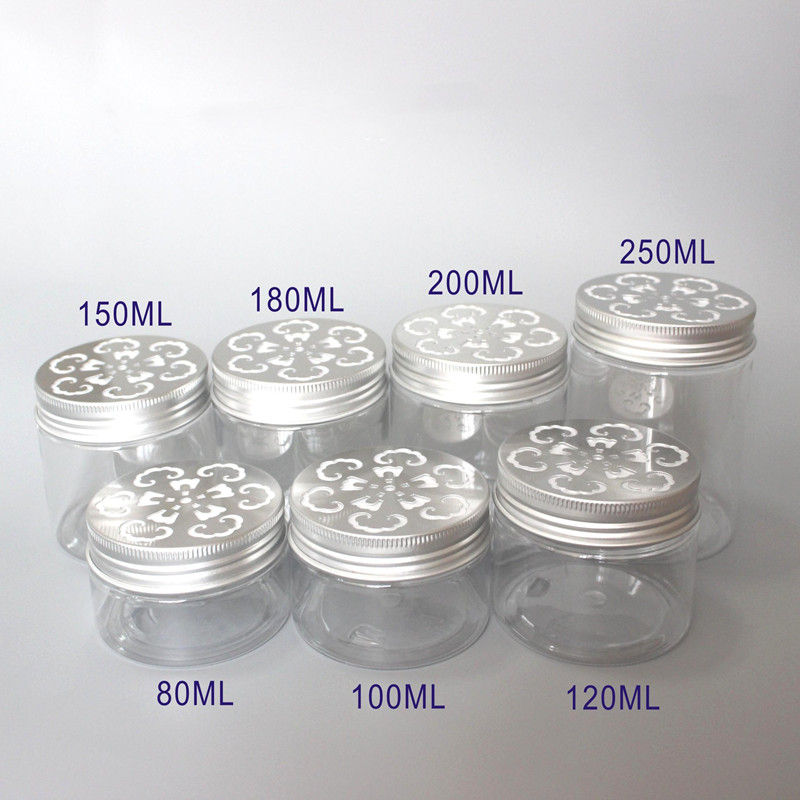 4oz/120ml Aromatherapy Plastic Jar with Aluminium Lids PET Empty Hollow Cover Gel Bottles Fragrance Beads Packaging Containers