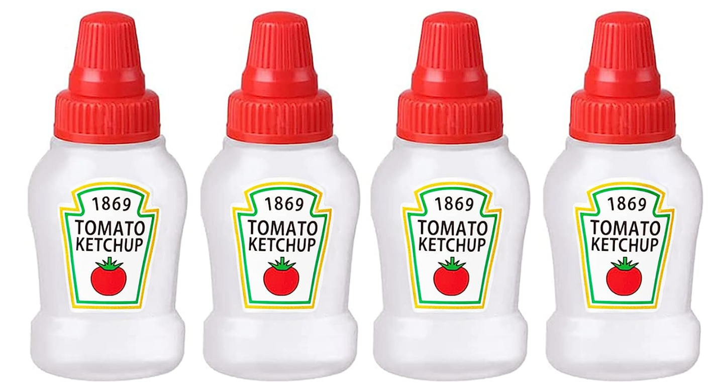 25Ml Mini Tomato Ketchup Bottle Portable Sauce Condiment Squeeze Empty Plastic Salad Dressing Container