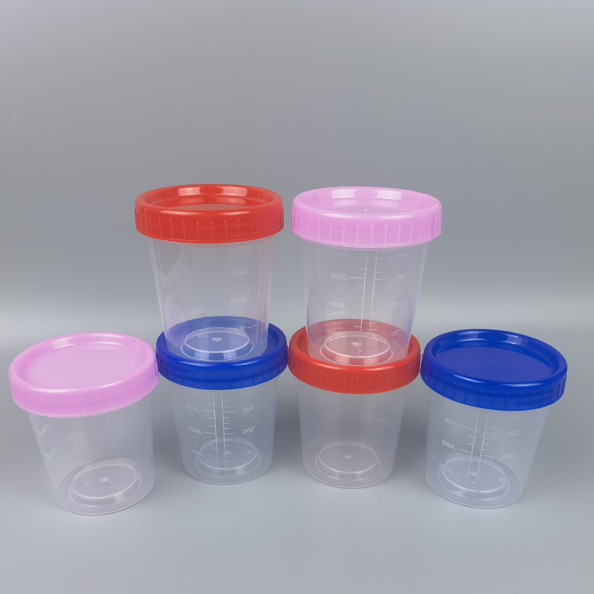 PP Jar 4oz Fish Bait Bottle With Lid 120ml Graduated Measuring Cup Disposal Sampling Cup With Cap Food candy ice cream juice Jar