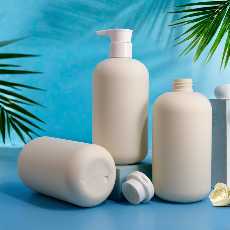 500ml Custom PE/PET Shampoo Packaging  Plastic Lotion pump shampoo Bottle for shower Gels conditioner