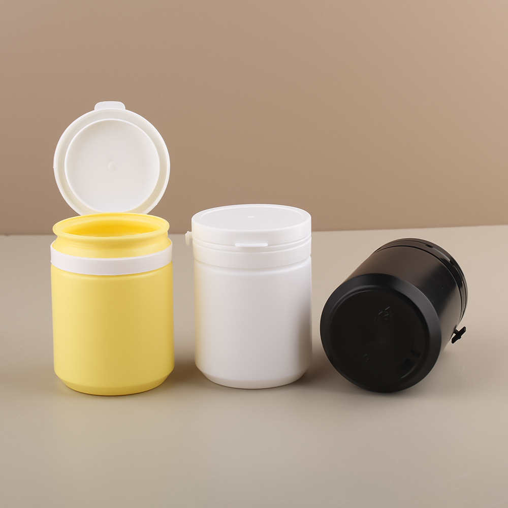 60ml 80ml 100ml 120ml 150ml HDPE Tear Off Cap Jars Candy Chewing Gun Xylitol Pill Medicine Powder Jar Effervescent Tablet Bottle