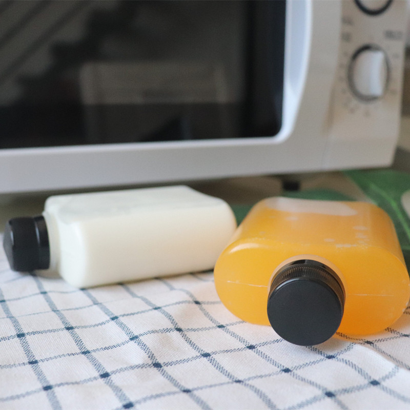 Square PP Hot Fill Bottle 8oz 250ml 500ml 16oz with Tamper Proof Caps Hot Water Juice Beverages PET Hot Filling Plastic Bottle