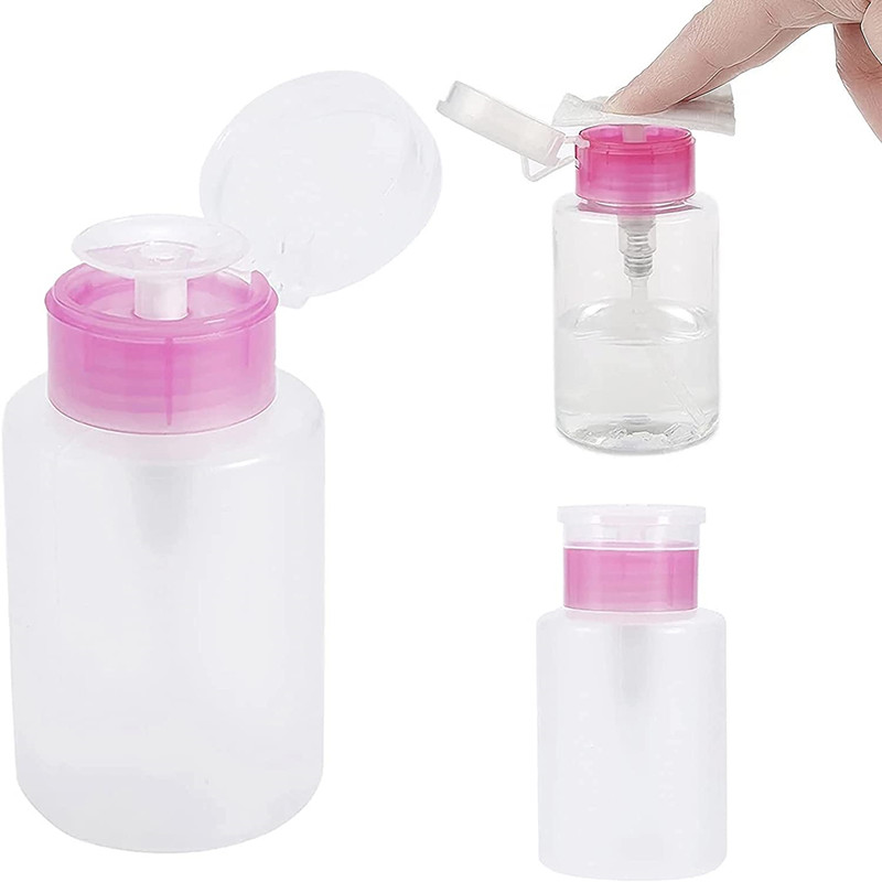 120ml 150ml 200ml 300ml 4oz 5oz Empty Clear Push Down Pump Dispenser Bottles For Facial Toner Makeup Remover Skincare Packaging