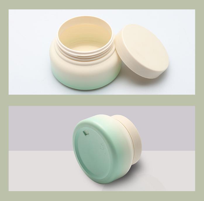 Luxury Ombree Gradient 220g 250g 500g Hair Mask jar Wax Gel Cleanser Cream Jar Wide Mouth Big Belly Cosmetics Jars with lids