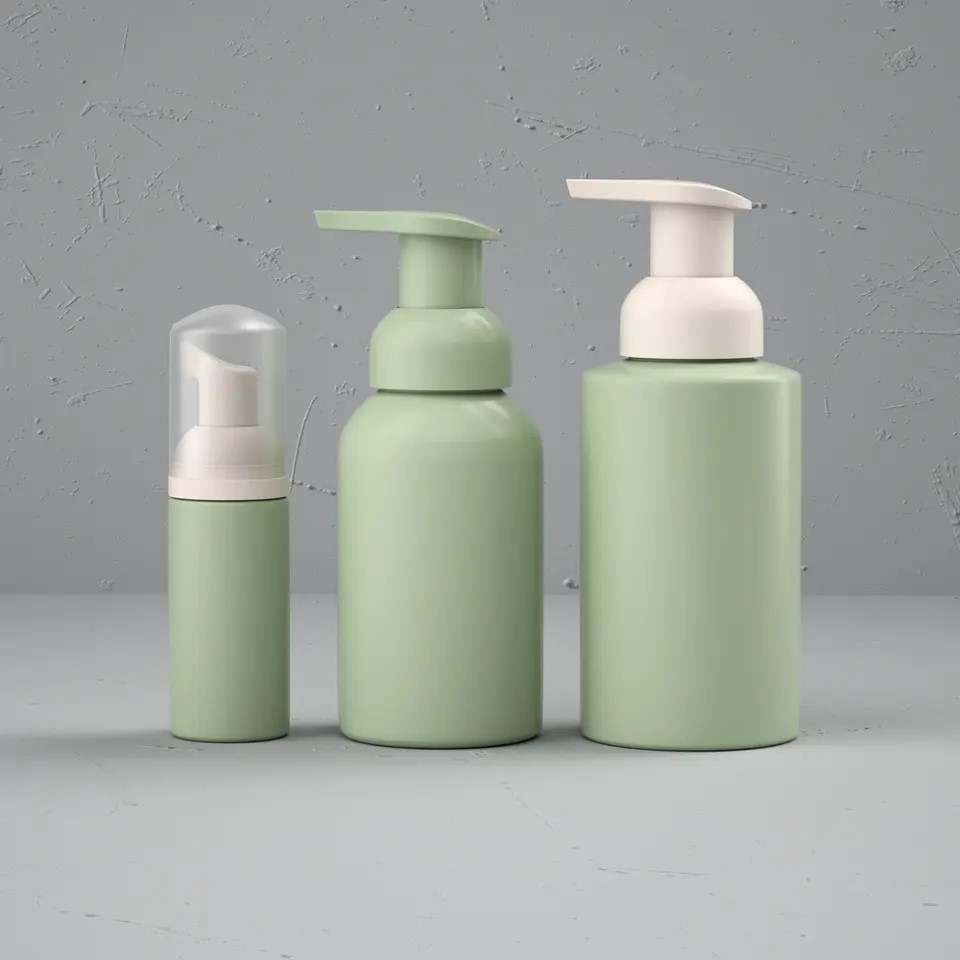 Foam bottle 200ml 250ml 300ml cosmetic liquid soap dispenser with foam pump bottle face cream packaging Refillable