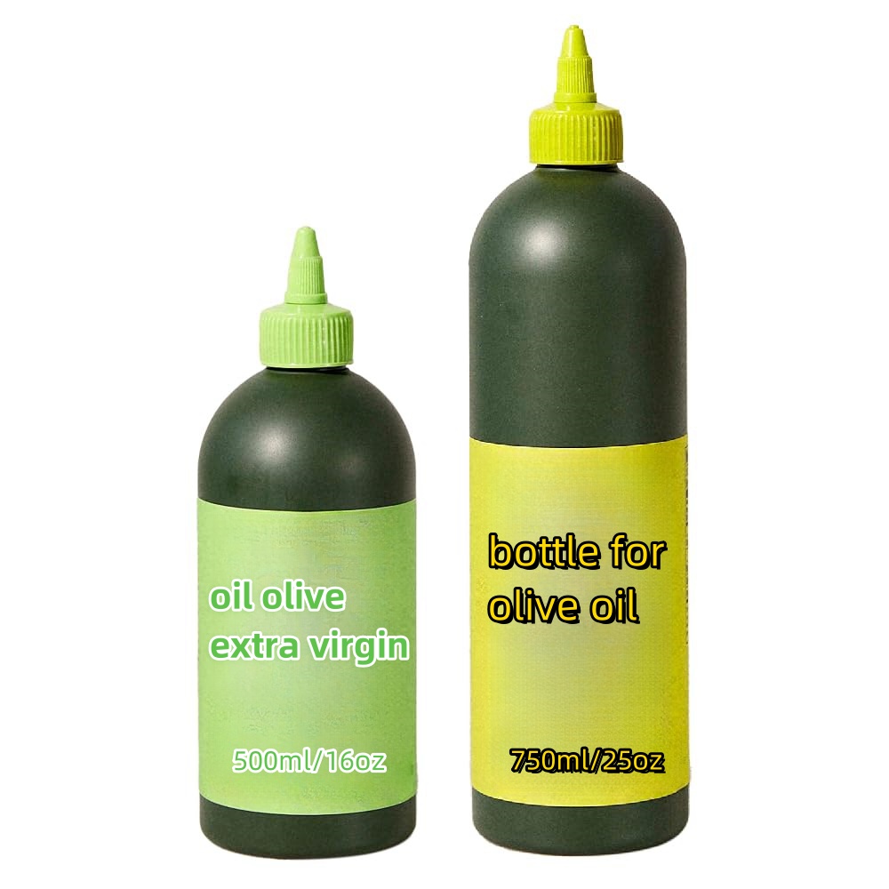 Plastic 500 ml 16 oz Salad Banjo Bottle for Syrup Ketchup Salad Sauce Squeeze Bottles and Containers with Black Flop Top