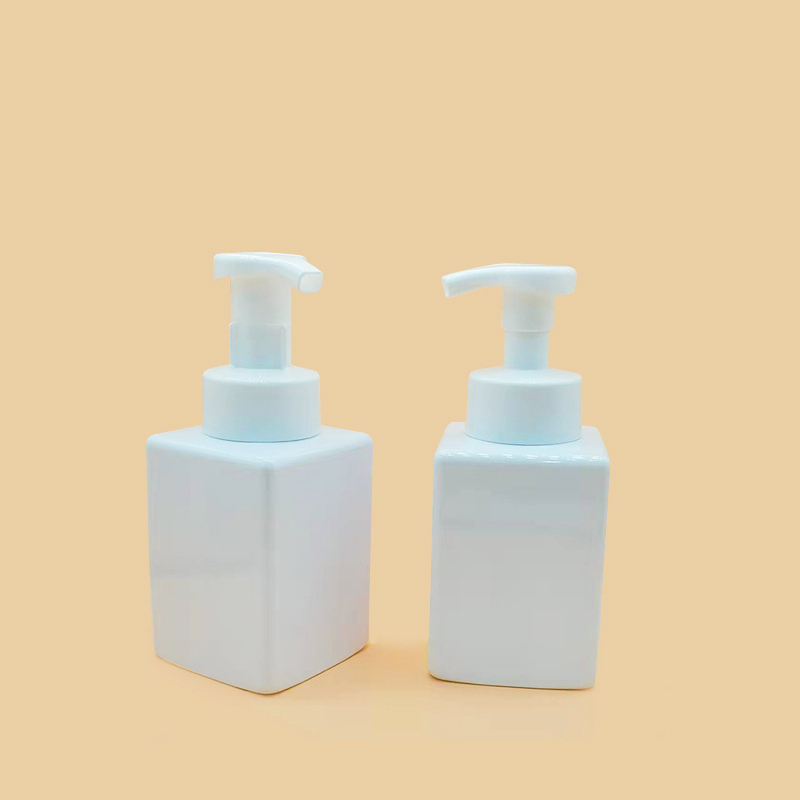 Baby Kids Hand Wash Mousse Foam Pump Bottle Pink Color 250ml 350ml 450ml Square face wash facial foaming cleanser bottle plastic