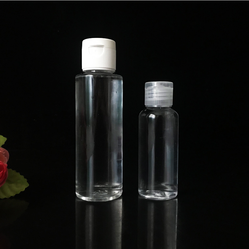 Premium empty cosmetic packaging dispenser 1oz 30ml 60ml 2oz lotion skin treatment liquid clear PET flip cap pump plastic bottle