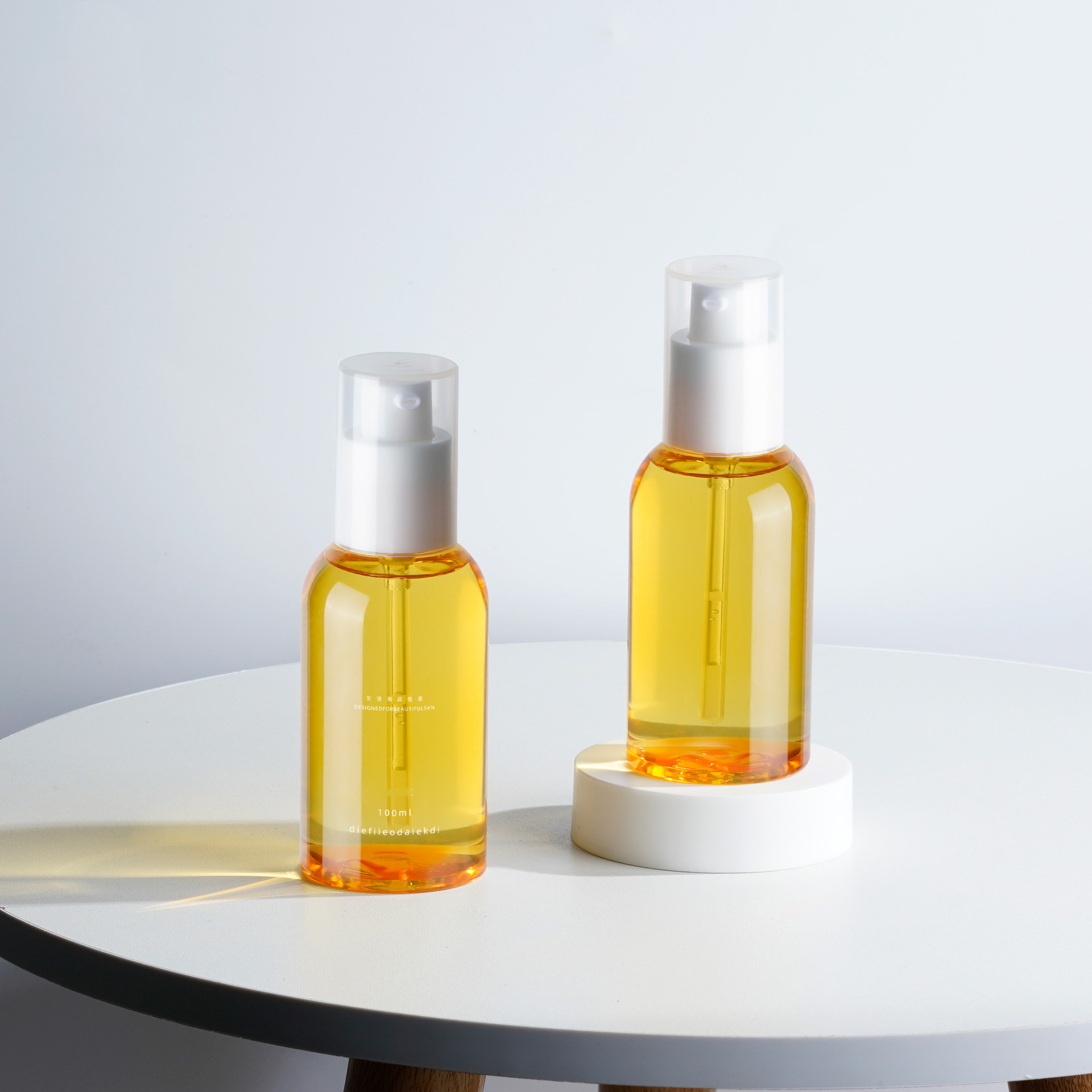 100ml Moroccan scalp hair care oil bottle PET plastic makeup remover oil bottle Cosmetics emulsion lotion dispenser bottle