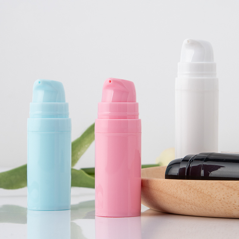 5ml 10ml 15ml PP Mini Color snap press airless cosmetics bottle Serum Eye Cream Essence emulsion makeup oil dispenser bottle