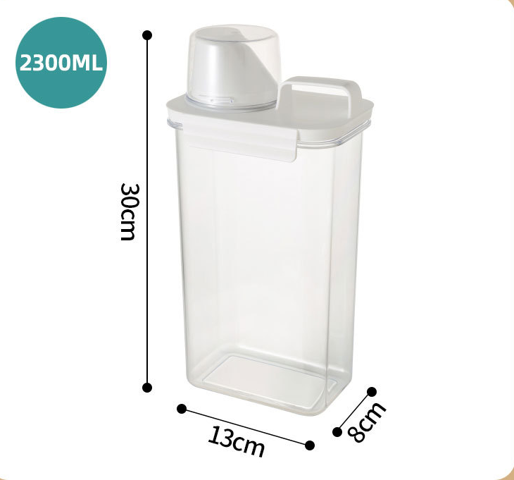 78oz 2300ml Large Capacity Transparent Plastic Laundry Detergent Containers