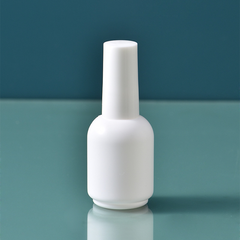 OEM nail plastic Nail Polish Bottle white empty plastic bottle uv gel nail polish bottles with brush cap