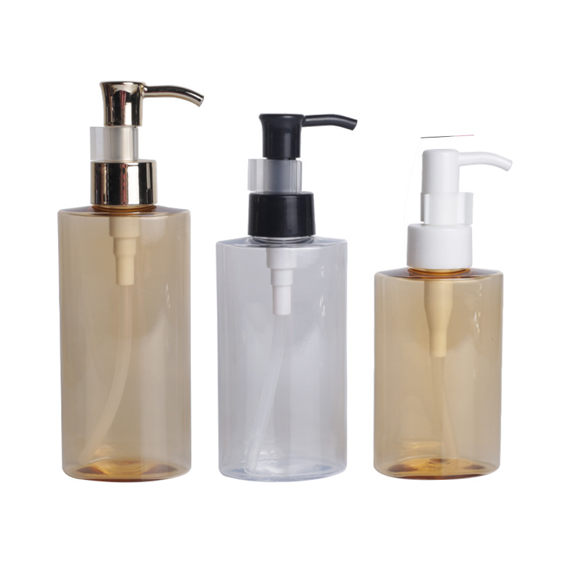100ml/120ml/150ml  Empty Oval PET Plastic luxury cosmetic shampoo body wash lotion bottle with pump