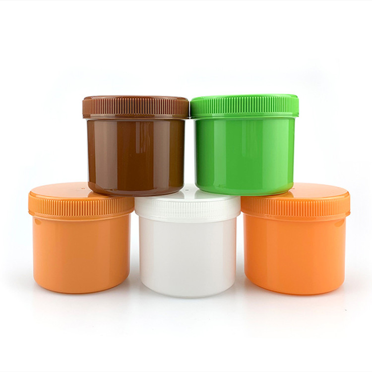 250g/250ml/8oz Plastic Containers for Shea Butter Body Scrub Bath Salt Jar with Spoon Conditioner Jar Hair Wax Cream Packaging