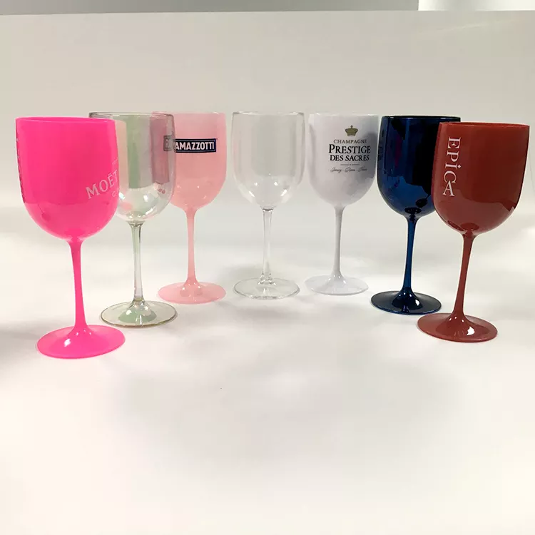 500ml Plastic Wine Glasses Unbreakable Set of 6 Bulk Colored Plastic Wine Glasses Wholesale Customized Plastic Wine Glasses