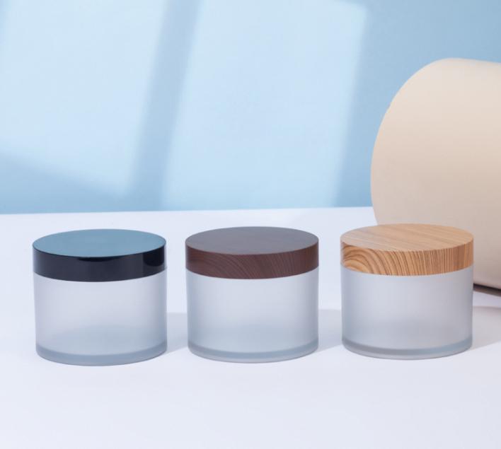 custom cosmetic jar 8oz Body scrub containers Skin Care Cream Jar 10oz Pink Round Transparent for packaging Jars