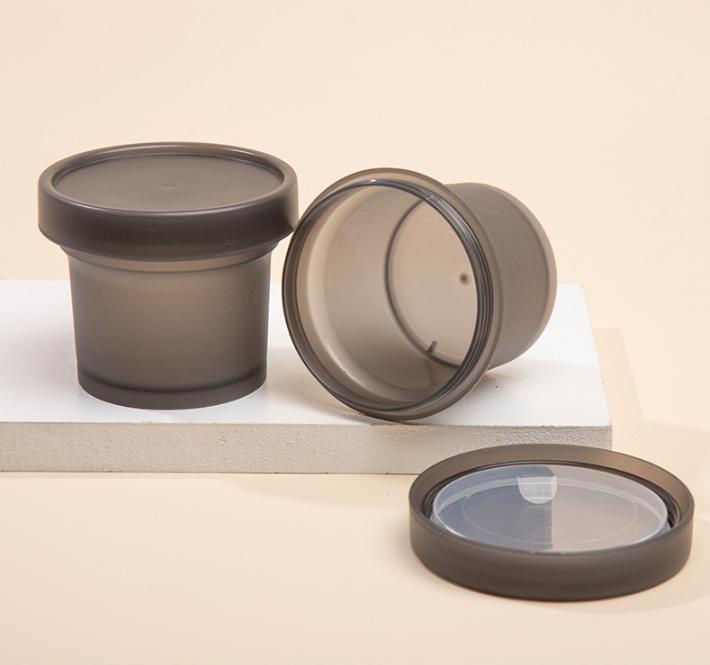 Matte Black 200g empty jars for lotions and creams Frosted 200ml baby cream jar plastic jar for cream