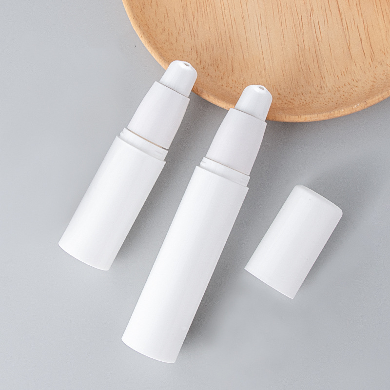 New Small Waist Airless Bottle 15ml 30ml 50ml PP press pump white black cosmetic dispenser lotion eye cream essence serum bottle