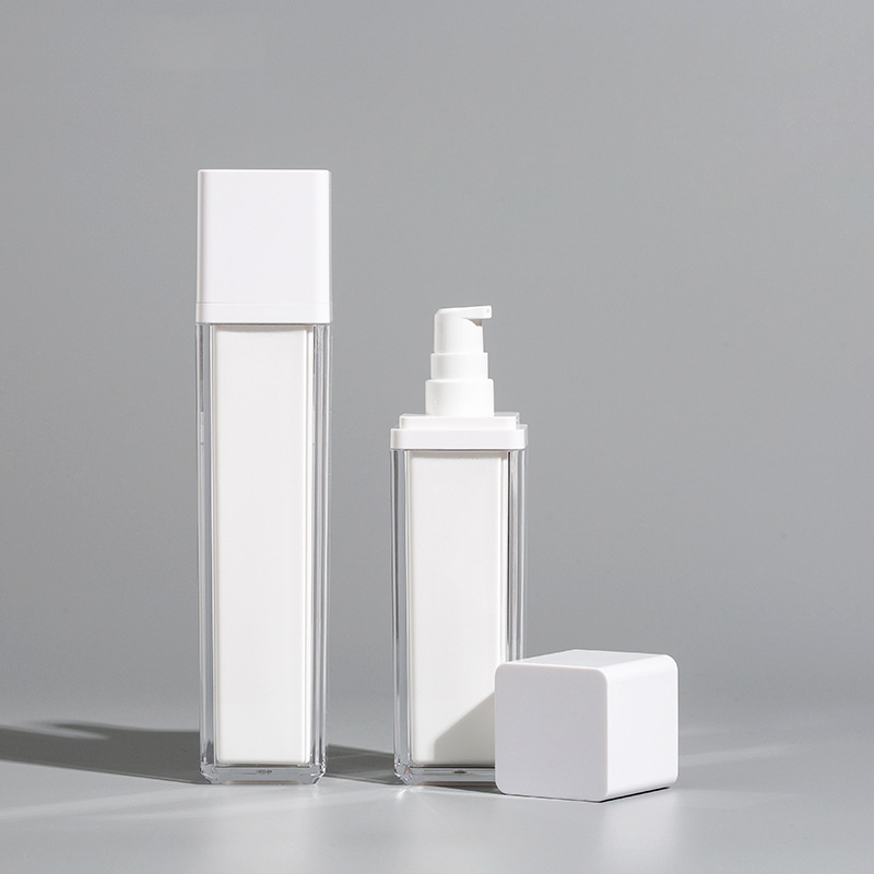 Luxury 30ml 50ml Airless Cosmetics Double Wall Thick Acrylic Plastic Lotion Spray Pump Dispenser Bottle Set 30g 50g Cream Jar