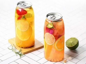 250ml 330ml 500ml Plastic PET Can Transparent Easy Open Cola Carbonated Cans for Drink Soda Soft Beverage