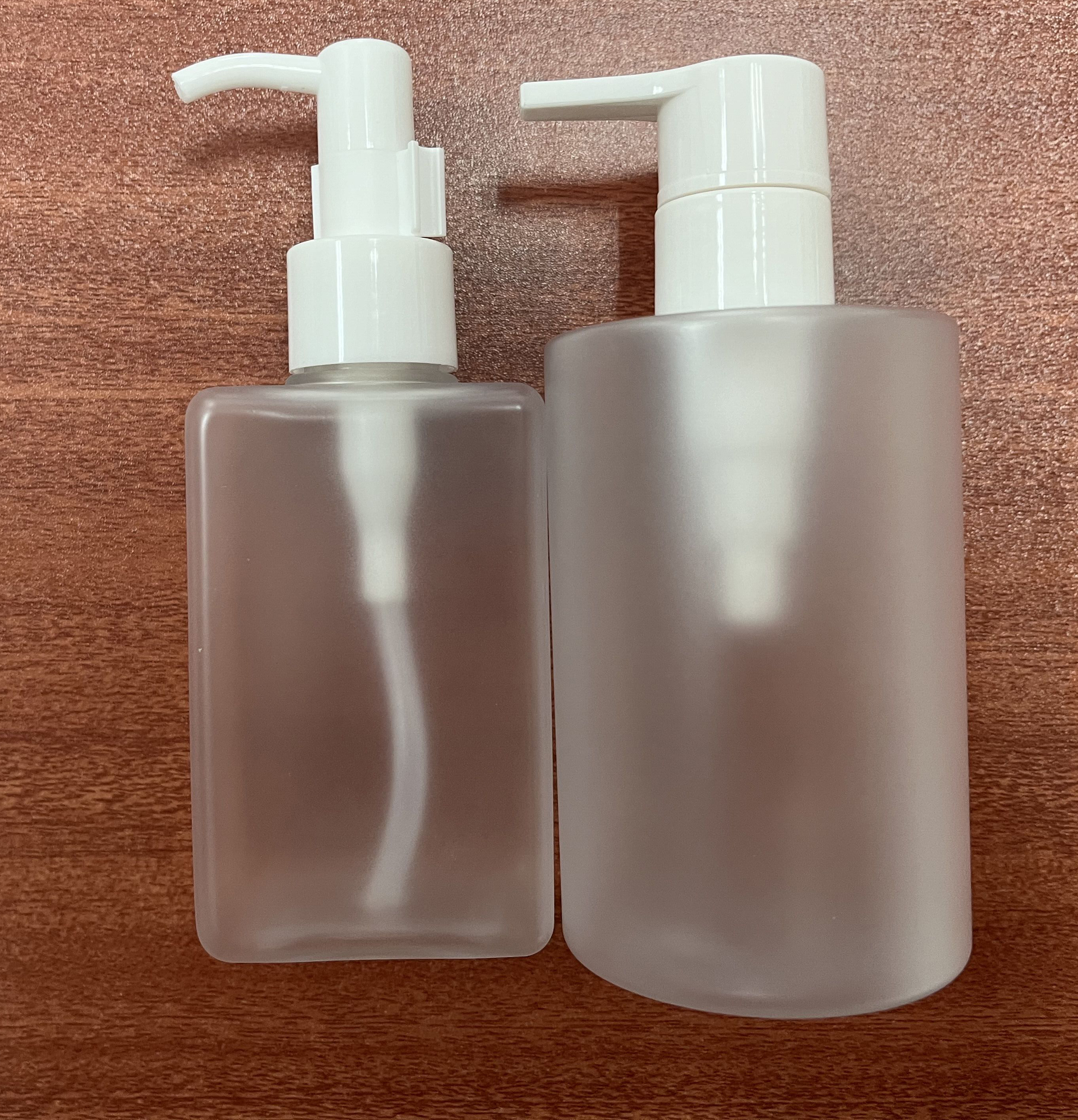 Custom Clear Matte Bottle 100ml 150ml 200ml Cosmetic Packaging Frosted Plastic Hair Oil Body Essential Oil Lock Pump Bottle
