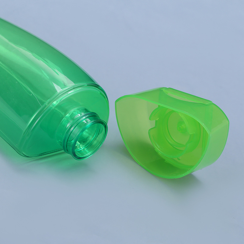 260ml Peculiar Aloe Shaped Green Horn Aloe Vera Gel Bottle with screw cap Flip Upside Down