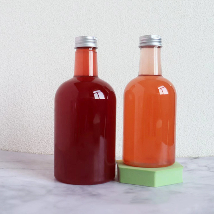 Custom Round Long Neck 50ml 100ml 350ml 500ml Mini Plastic Liquor Wine Whisky Alcohol Drink Empty Vodka Bottle for Sale with Cap