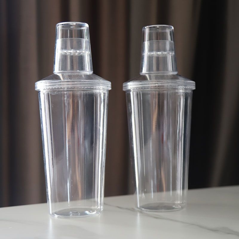 Shake Plastic Juice Bottle Storing Homemade Cold Food Grade Packaging Bottle PET 330ml 500ml Beverage Bottle With Cover