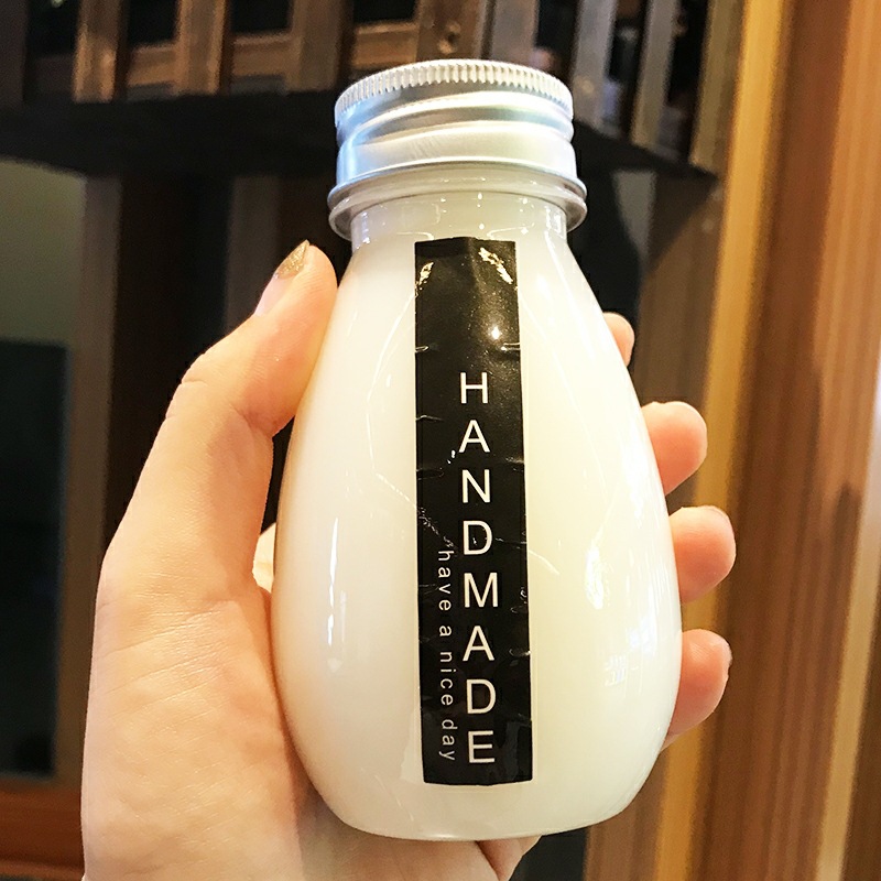 200 ml Water Drop shape plastic water bottle plastic juice bottles coffee milk fruit beverage drinking bottle