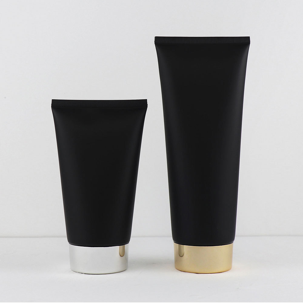 PE Aluminum Plastic 4oz 120ml Amber matte flip cap cosmetic lotion squeeze soft tube plastic face hand cream shampoo packaging