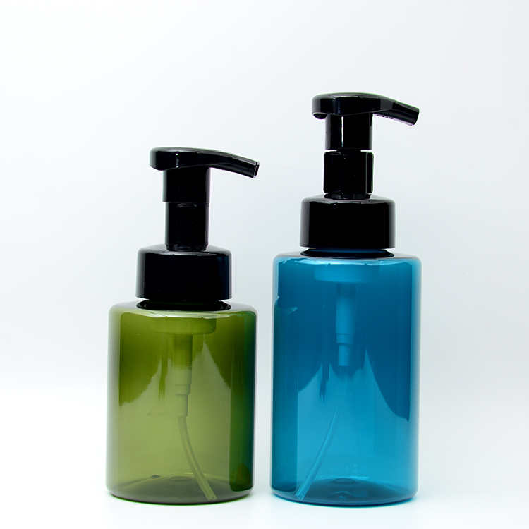 Custom Green Blue Color Face Cleanser Foam Pump Bottles 300ml 400ml Foam Soap Dispenser Bottle Pump