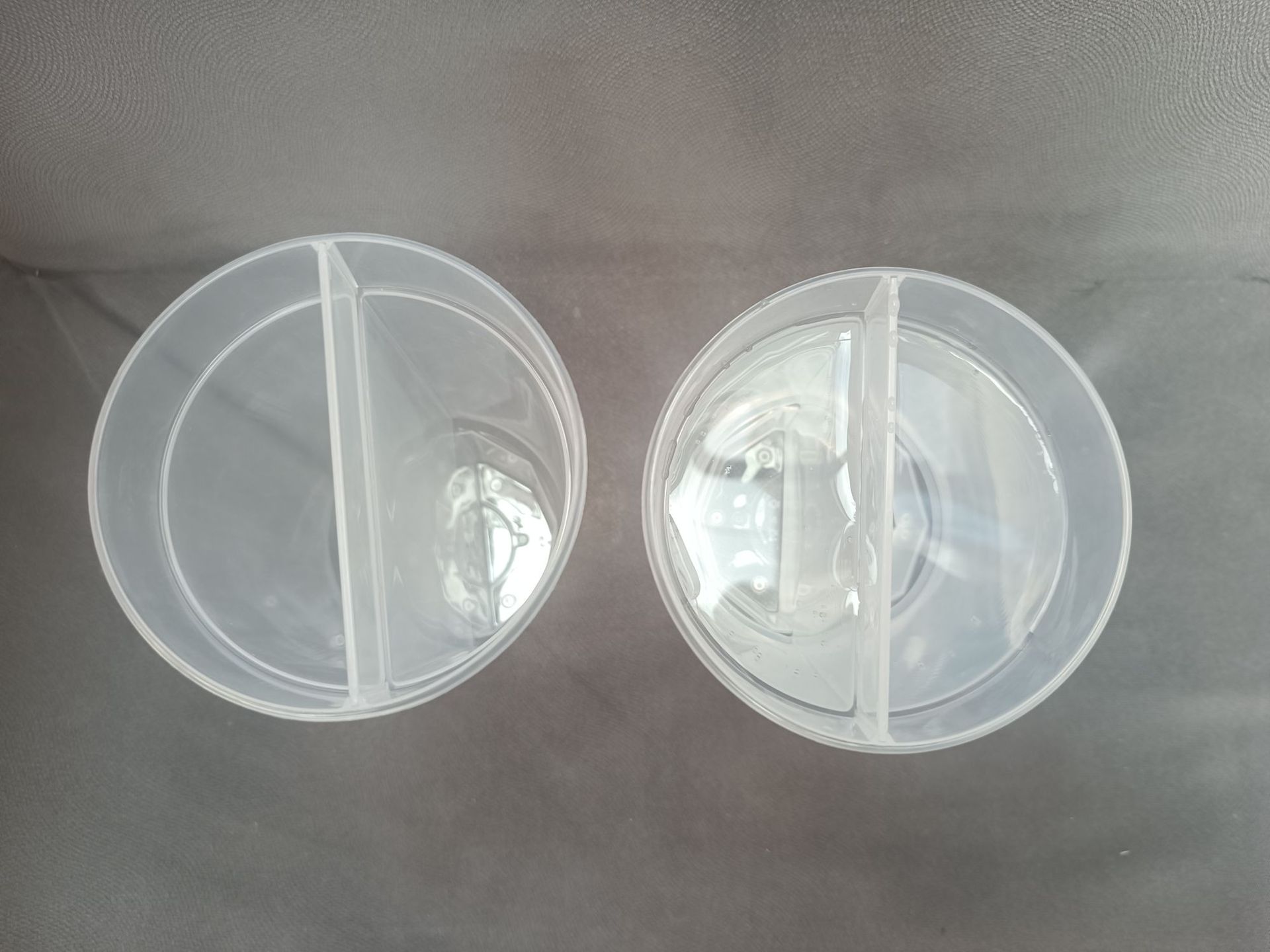 Personalise Large PP Plastic Juice Milk Tea Clear Disposable Cup With 2 Compartments