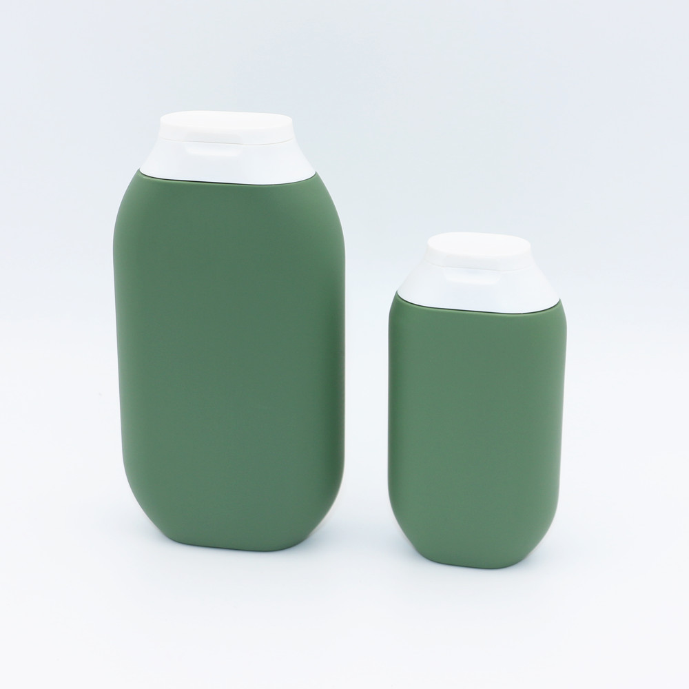 100ml 200ml customized color HDPE plastic body lotion wash container  shampoo squeeze bottle with flip top disc cap