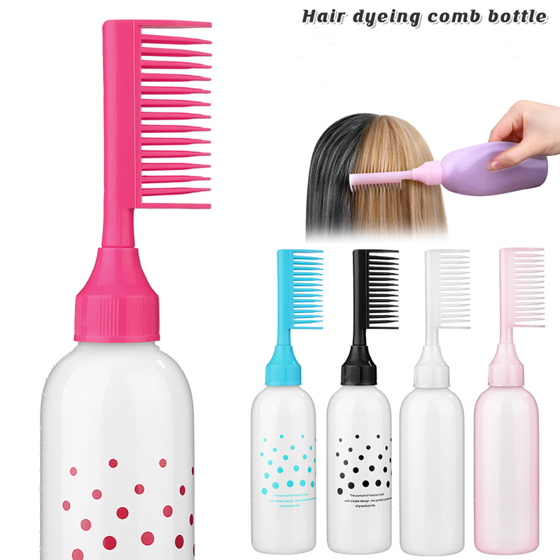 60ml 80ml 100ml 200ml 300ml Hair Oil Bottle with Comb Oil Applicator Bottle for Hair with Comb for Dyeing Treatment Dispenser