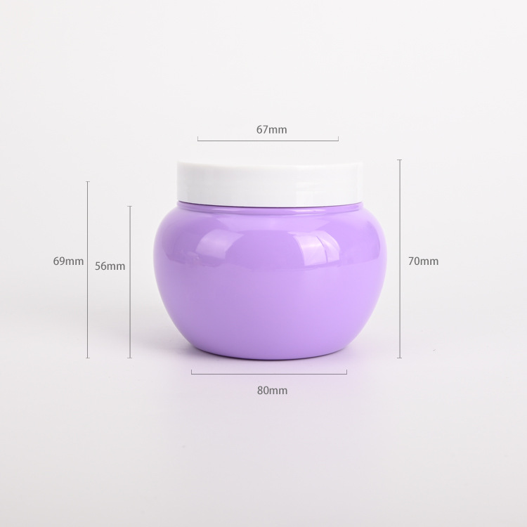 White Purple 50ml 350ML PET Plastic Wide Mouth jar Body Lotion Bottle Scrub jar with lids Hair Mask Treatment Oil bottle
