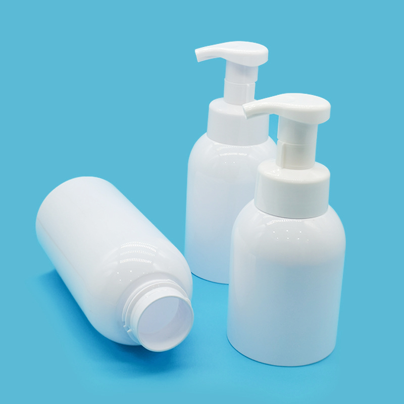White foam pump bottle 250ml 300ml 350ml 500ml Foaming face wash bottle foam Pressing bubble hand sanitizer Pink