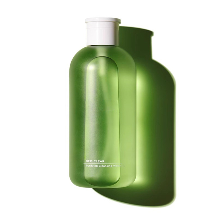 PET plastic flat shoulder shampoo bottle Empty lotion pump body wash bottles 250ml 300ml 500ml