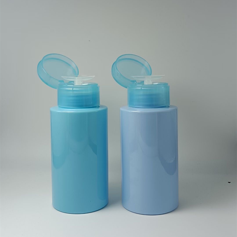 100ml Yellow PET Face Toner Bottle Makeup Remover Toner Plastic Bottle Oil Cosmetic Container Push Down Pump Dispenser Bottle