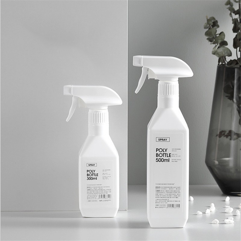 300ml 500ml  HDPE square Spray Plastic Trigger Chemical Room Spray Bottle for Plant Mister Water Air Freshener Cleaning