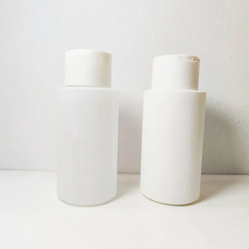 Press Lid Squeeze Bottle 100ml 150ml 200ml 300ml PE White Clear Customize Soft Touch Biodegradable Body Lotion Shampoo Bottle