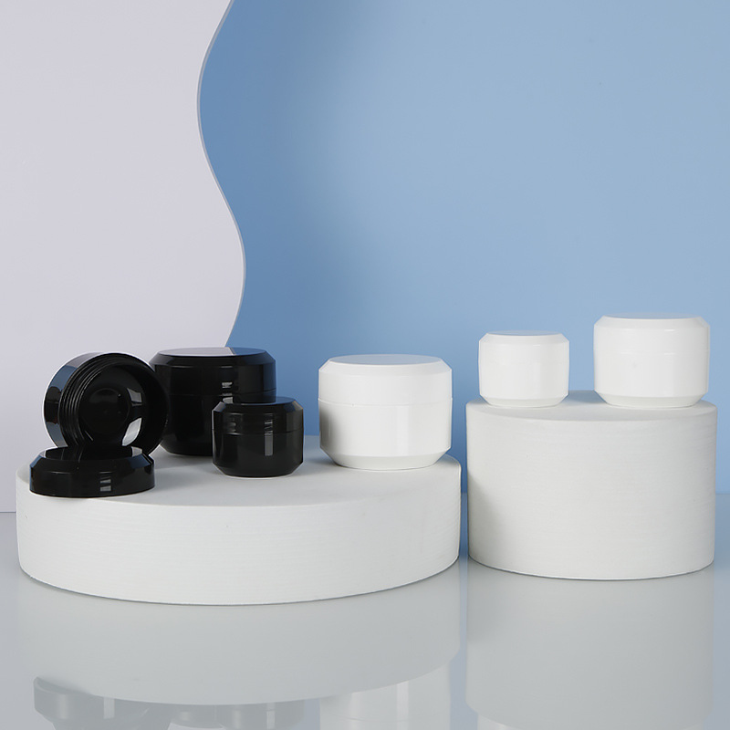 5g10g15g30g50g round shape wide mouth empty matte pink blue black plastic face cream jar with lid