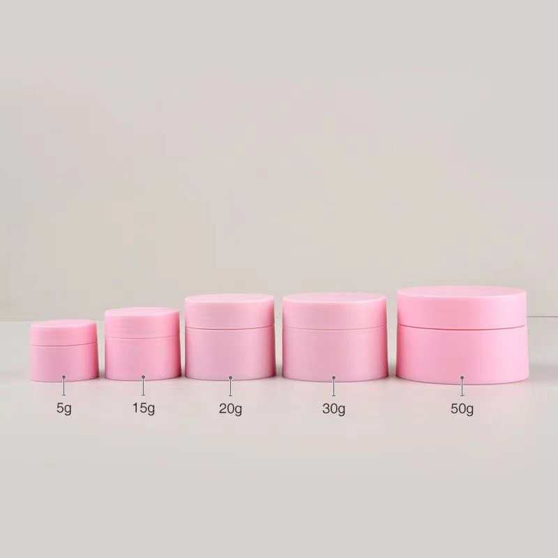 Wholesale 100g Matte Black White Blue Pink plastic cosmetic cream jar with lid P cosmetic packaging face cream container