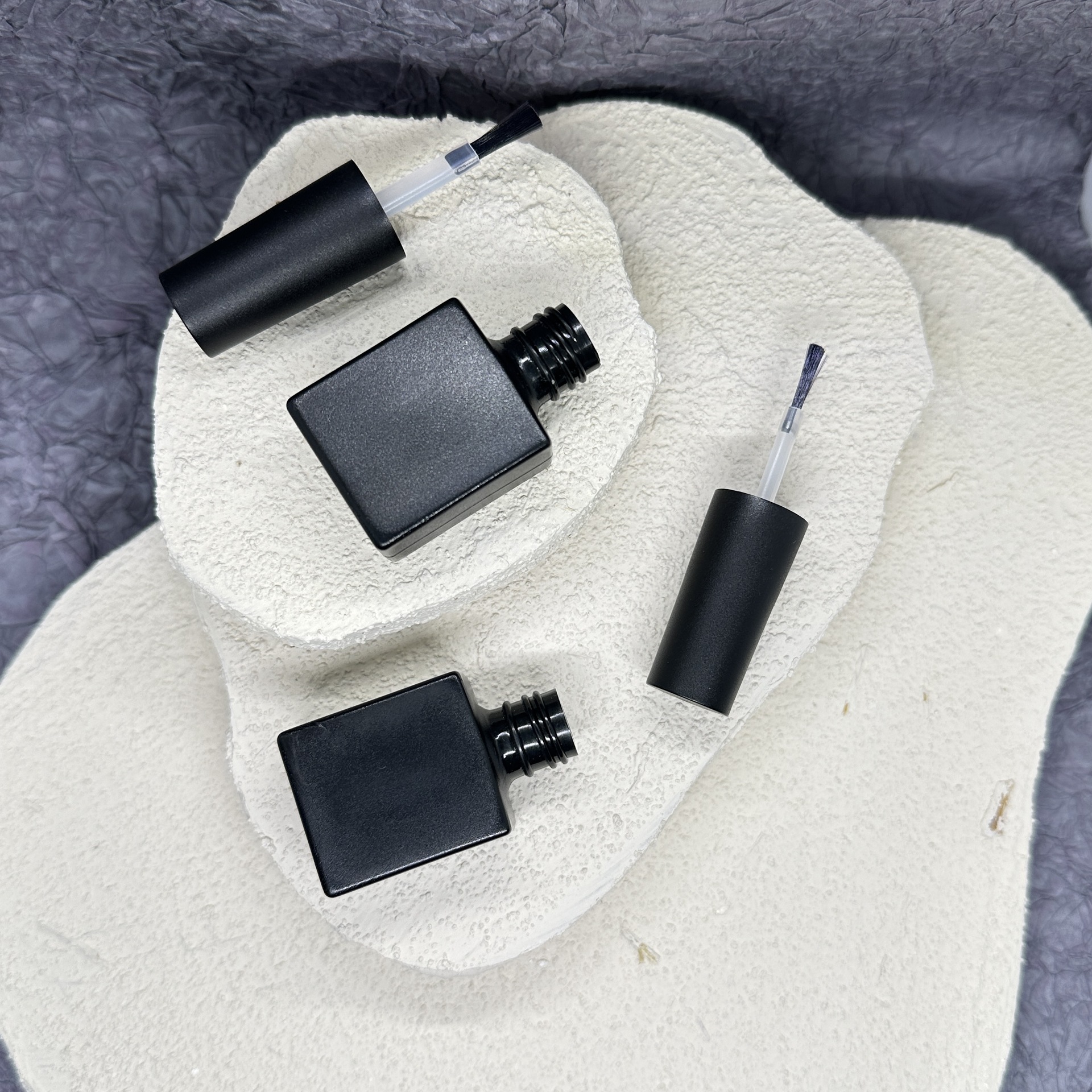 10ml Custom Empty Square shape Nail Polish Bottle with Brush Cap nial polish container
