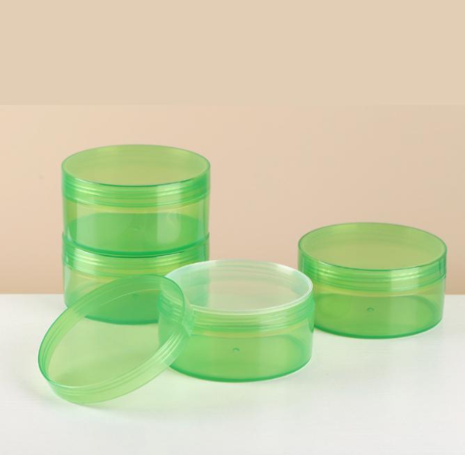 300g Wide Mouth Green Aloe Plastic Jars PP face hair mask body butter Scrub jar 8oz 10 oz Cosmetics scrub jar container