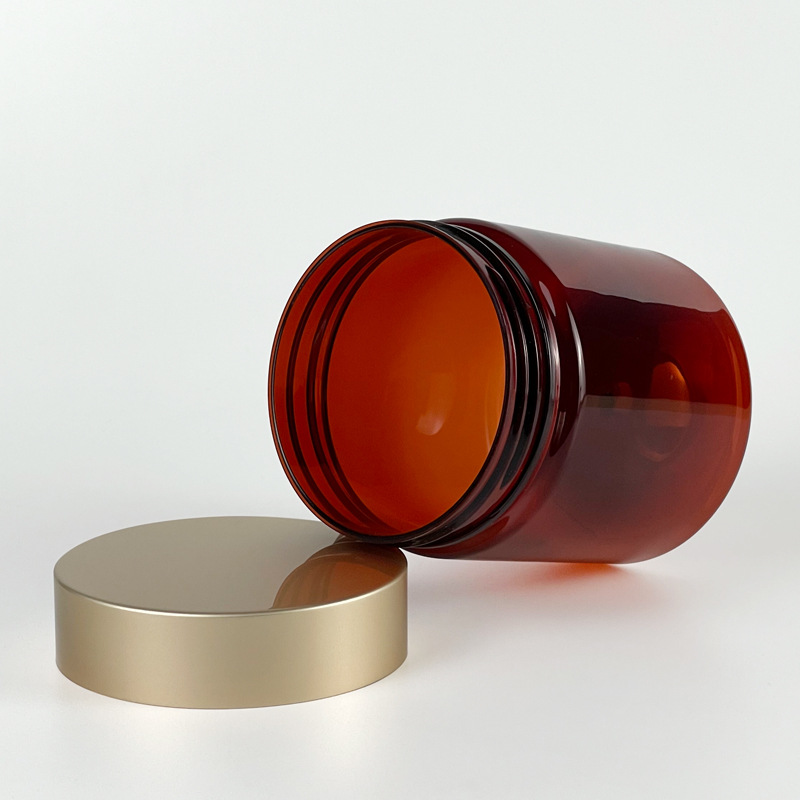 8oz 16oz plastic jars with lids colorful packaging plastic jar 250g 500g round square plastic jar 250ml 500ml