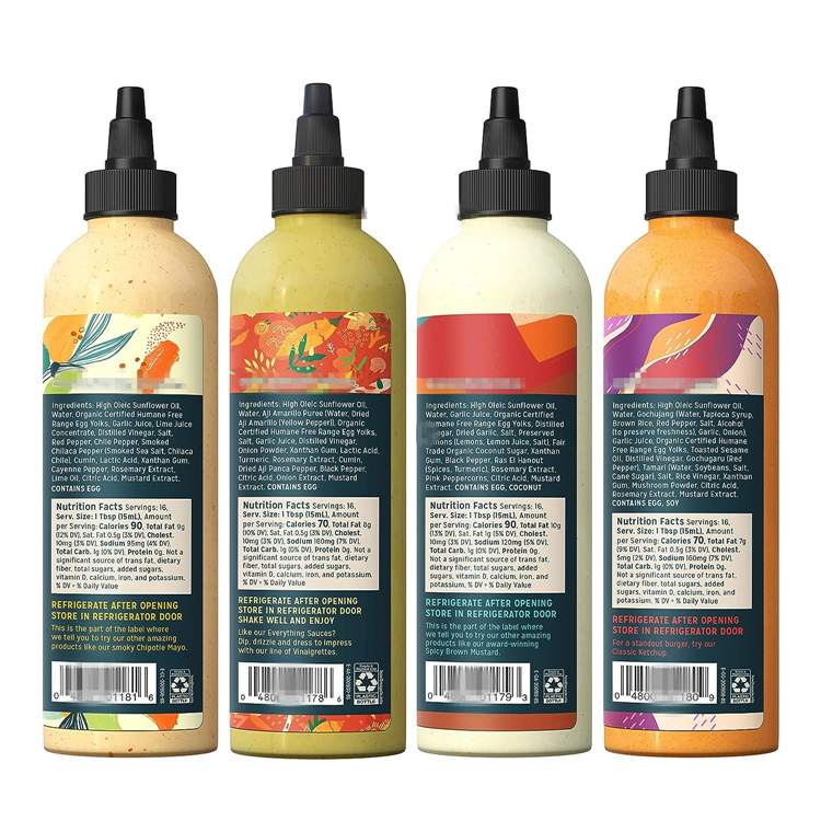 Food Grade Multipurpose Spray Squeeze Condiment Plastic Bottle Clear Plastic LDPE Jam Squeeze Sauce Bottle